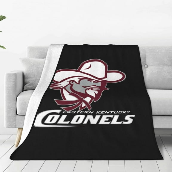 Eastern Kentucky University Blanket Large Luxury Fleece Soft Anti-Static Anti-Pilling Flannel Bed Blanket