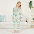 thumbnail image 5 of Fluffy Pajamas Set Fuzzy Winter Warm Pj Sets Pullover Tops and Long Pants Cute Airplanes X-Small, 5 of 8