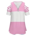 thumbnail image 3 of Trans New Fashion Zip Off Shoulder Top Short-Sleeve Women Shirt Pride Flag Trans Pride Flag Trans Pride Pride Pride Flags Simple, 3 of 5
