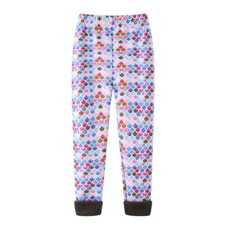 

LOVEBAY Warm Leggings For Girls Winter Fleece Lined Elastic Waist Thick Leggings Pants Tights 3-13 Years