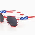 thumbnail image 7 of Lunxisen 1 Pcs 4th Of July USA Flag Sunglasses Red White Blue Patriotic Theme Unisex Outdoor Summer Glasses, 7 of 7
