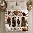 thumbnail image 5 of Rustic Western Cowboy Desert Sunset Horse Collage Vintage, Rustic Farmhouse Horse Scene, Warm Flannel Blanket for Ranch House and Living Room, Horse Lovers Housewarming Gift, Rustic Home Decor, 5 of 9