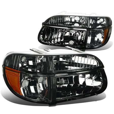 1995 Ford Explorer Brake - For 1995 to 2001 Ford Explorer / 97 Mercury Mountaineer Pair of Smoked Housing Amber Corner Headlight Headlamp 96 98 99 00 Left+Right