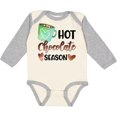 thumbnail image 3 of Inktastic Hot Chocolate Season with Green Mug and Hearts Boys or Girls Long Sleeve Baby Bodysuit, 3 of 5