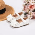 thumbnail image 2 of newwalpole Girls Dress Shoes Toddler Mary Jane Shoes Flats with Bow for Toddler/Little/Big Kids White for Size 11, 2 of 7