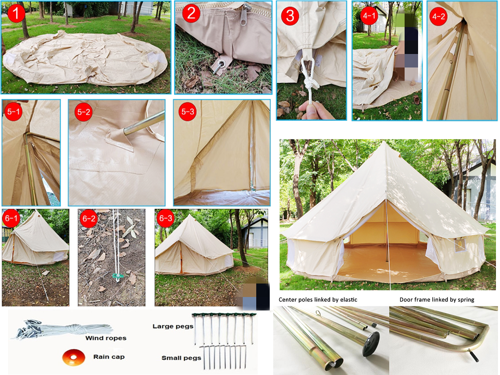 Buy Latourreg Outdoor Glamping Waterproof Cotton Canvas 13.1ft(4M) Bell