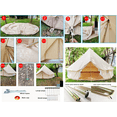 thumbnail image 6 of Latourreg Outdoor Glamping Waterproof Cotton Canvas 16.4ft(5M) Bell Tent with Side-Wall Stove Jack Glamping Yurt Tent with Mesh Screen Door and Windows, 6 of 6