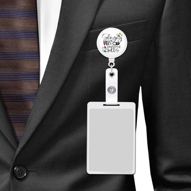 Portatarjetas retráctil para carrete de insignia, portatarjetas con Clip para tarjeta de identificación, para bolso con correa, regalo para enfermeras Estilo F