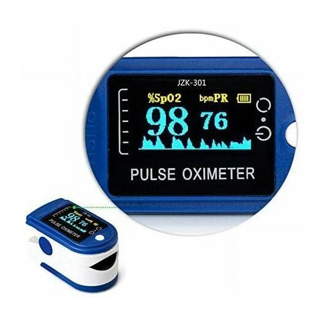 Oxímetro de dedo profesional, saturómetro de pulsioxímetro portátil con monitor de frecuencia cardíaca para medir SpO2, PR y PI, para uso doméstico, fitness y deportes