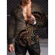 thumbnail image 1 of Camisa de manga larga de otoño para hombre, camisas de cuello redondo de tendencia para hombre, camisa holgada de gran tamaño, ropa de calle para hombre, estilo étnico, top para hombre, 1 of 6