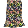 thumbnail image 2 of Honeii Butterfly Wild Insect Print Fleece Blanket - Throw Blanket for Bed, Sofa, Couch, Camping, and Travel , Microplush Ultra Soft Warm Blanket-80"x60", 2 of 7