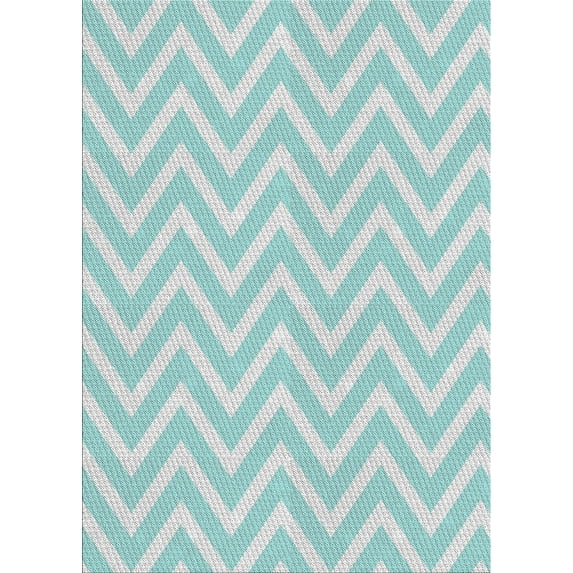 Ahgly Company Indoor Rectangle Patterned Blue Novelty Area Rugs, 3' x 5'
