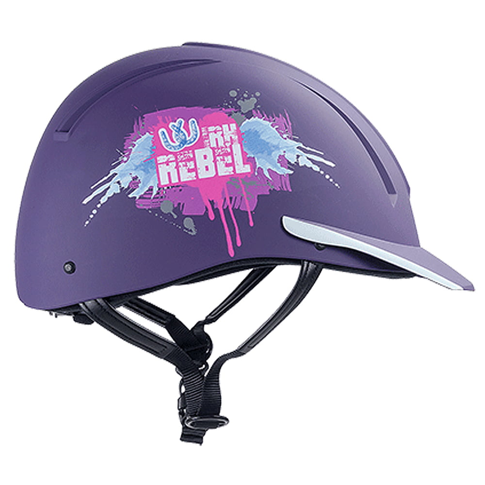 INTERNATIONAL RIDING! Large PURPLE EQUI-LITE Riding Helmet with Dial Fit System