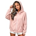 thumbnail image 5 of ITSAME Girls Full Zip Hoodie (5-16) Long Sleeve Solid Color Casual Comfort Hooded Sweatshirt with Pockets Size 9, 5 of 8