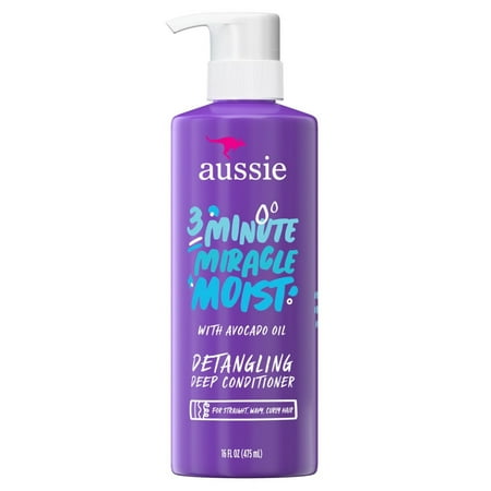 Aussie 3 Minute Miracle Moist Deep Conditioner 16oz Pump (Pack of 2)