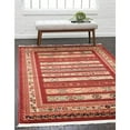 thumbnail image 4 of Unique Loom Tapis d'Espace Décontracté Moderne Tribal de la Collection Fars, 9 x 12 Pieds, Rouge Rouille/beige, 4 of 5