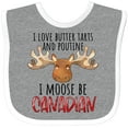 thumbnail image 3 of Inktastic I Love Butter Tarts and Poutine I Moose Be Canadian Pun Boys or Girls Baby Bib, 3 of 4