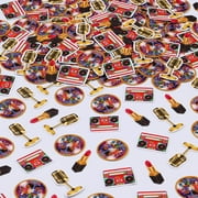 Beauty or Beats Confetti - Beauty or Beats Gender Reveal Decorations, 200pcs Gender Reveal Confetti Table Decorations for 80s 90s Retro Disco, Hip Hop, Music Themed Boy or Girl Baby Shower Supplies