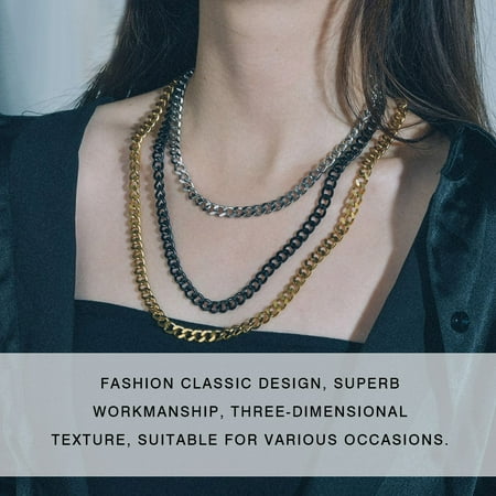Xingzhi Vintage Style Neck Chain Women Men Hip Hop Design Stainless Steel Necklace Collar Neck Jewelry Silver 3mm 40cm Walmart Canada