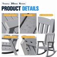 thumbnail image 4 of WLXIANG PP Material Rocking Chair Outdoor Indoor All Weather High Back Patio Rocker for Adult Heavy Duty Rocking Chair for Patio Backyard Porch Garden (Heavy Duty, Gray), 4 of 8