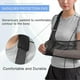 thumbnail image 4 of 1pcs Medical scarf for arm support, shoulder fixation, and shoulder sleeves, with a support strap and lightweight breathable black fabric, 4 of 5