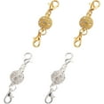 thumbnail image 3 of 10 Sets Ball Shape Crystal Rhinestone Magnetic Connector Clasps with Lobster Claw Clasps Findings for DIY Craft Jewelry Bracelet Necklace Making Design - 40mm, 3 of 5