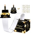 thumbnail image 3 of Happy Birthday Money Pull Box Birthday Surprise Gift Box with Hidden Cash Slot Party Table Favor and Pull Card Design,,Black Gold, 3 of 4