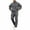 Dark Gray, variant on Men's Fleece Lined 2 Piece Casual Outfits Crewneck Sweatshirt Tracksuit & Joggers Sweatpants Sweatsuit Set Black