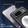 thumbnail image 3 of Magnetic Case for Google Pixel 8 with Hidden Kickstand, [Mag-Safe Charging] [Military-Grade Drop Protection] Rugged Heat Dissipation Frosted Back Phone Case for Google Pixel 8, Silver, 3 of 11