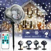 Christmas Snowflake Projector Outdoor LED Moving Snowfall Laser Light Landscape