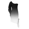 thumbnail image 4 of SMihono Robe d'Été Bohème pour Femmes Grande Taille Mode Décontractée Sans Manches une Épaule en Chiffon Uni Robe Slim, 4 of 5