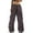 Gray, variant on Women's High Waist Cargo Jogger Pants, Elastic Waist with Multiple Pockets, Drawstring Ankle Casual Sweatpants for Workout, Running, Yoga and Lounge-Black