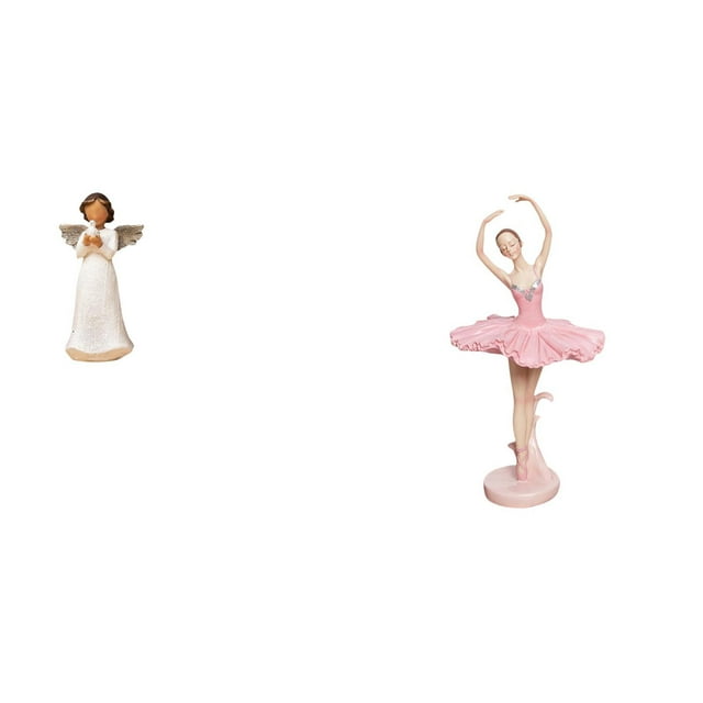 Figura de ángel de resina, estatua de bailarina de ballet, escultura coleccionable, figura rezando, artesanía en resina, ideal para regalar, decoració