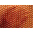 thumbnail image 4 of oneOone Cotton Silk Orange Fabric Chevron Bandhani Craft Projects Decor Fabric Printed By The Yard 42 Inch Wide, 4 of 4