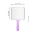thumbnail image 2 of Unique Bargains 1pc Portable Square Handheld Mirror for Grooming Light Purple Large, 2 of 5