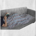thumbnail image 6 of Marine Soft Flannel Fleece Throw Blanket, Crab and Fish Pattern in Sketch Style Nautical Art, Cozy Plush for Indoor and Outdoor Use, 50" x 60", Blue Orange, by Ambesonne, 6 of 6