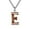 E, variant on Rugby 26 Letter Alphabet Pendant Necklace for Women Men Stainless Steel Personalized Initial First Name Jewelry K