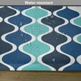 thumbnail image 6 of Ambesonne Abstract Place Mats Set of 4, Wavy Stripes Spirals, Standard Size, Turquoise Dark Blue, 6 of 6