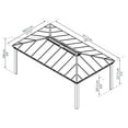 thumbnail image 4 of Palram - Canopia Dallas 6100 20' x 12' Polycarbonate/Aluminum Gazebo - Gray, 4 of 13