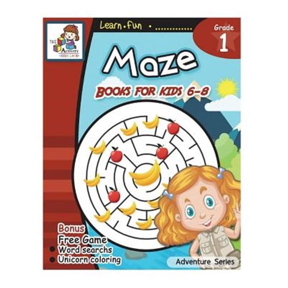 Maze books for kid 6-8 : maze book for kids age 6-8, 8-10 amazing activity book for children, games,: 9781722102883