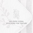 thumbnail image 4 of Noble Linens Light Gray 3 Piece Sprouting Vines Stripe Reversible Microfiber Quilt Set, Queen / Full, 4 of 8