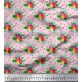 thumbnail image 1 of Soimoi Poly Georgette Fabric Leaves Tropical Decor Fabric Printed Yard 42 Inch Wide, 1 of 1