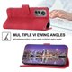 thumbnail image 4 of Funda romántica para Xiaomi 12, 12x y 12s con cordón, orificio para altavoz, ranuras para tarjetas, función billetera, función atril y protección contra caídas., 4 of 5
