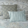 thumbnail image 5 of Madison Park Cal King Lucinda 7-Piece Reversible Cotton Sateen Comforter Set, Seafoam, 5 of 9