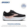 thumbnail image 2 of Zapatillas Brooks Ghost Max 3 para Mujer Negro Oro Rosa Talle 11.5 Ancho, 2 of 6