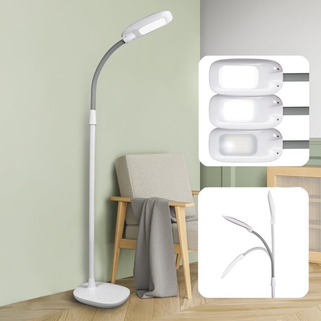 Lámpara de pie OttLite ClearSun LED de altura ajustable