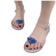 thumbnail image 3 of Bmisegm Ladies Summer Rhinestone Jelly Clip Toe Beach Big Size Flat Transparent Sandals Womens Sandals Summer Clear 9, 3 of 5