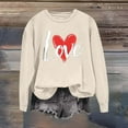 thumbnail image 4 of cocolona Womens Valentines Sweatshirts Casual Loose Crew Neck Long Sleeve Shirts Fashion Heart Print Pullover Tops Graphic Sweatshirts, 4 of 7
