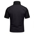 thumbnail image 4 of GrmtClth Men's Shirts 1/4 Zip Short Sleeve Slim Fit Camo Casual Performance T-Shirt Summer Business Sports Tennis Golf Polo Shirt Black L, 4 of 4