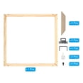 thumbnail image 3 of Unique Bargains Canvas Stretcher Bars Kit, 14x14 Inch Rectangle Solid Wood Frame for Paint, Prints, Oil Paintings, Wood Color, 3 of 5